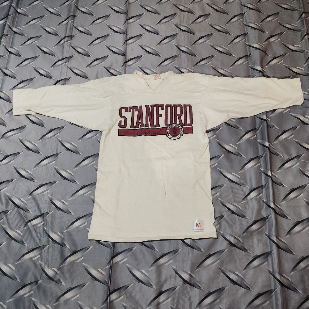 VTG 80s Stanford University T-Shirt Collegiate Pacific Size S